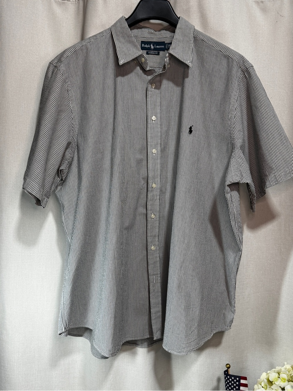 Ralph Lauren Classic Fit 2XB Striped Short Sleeve Shirt Relaxed Leisure
